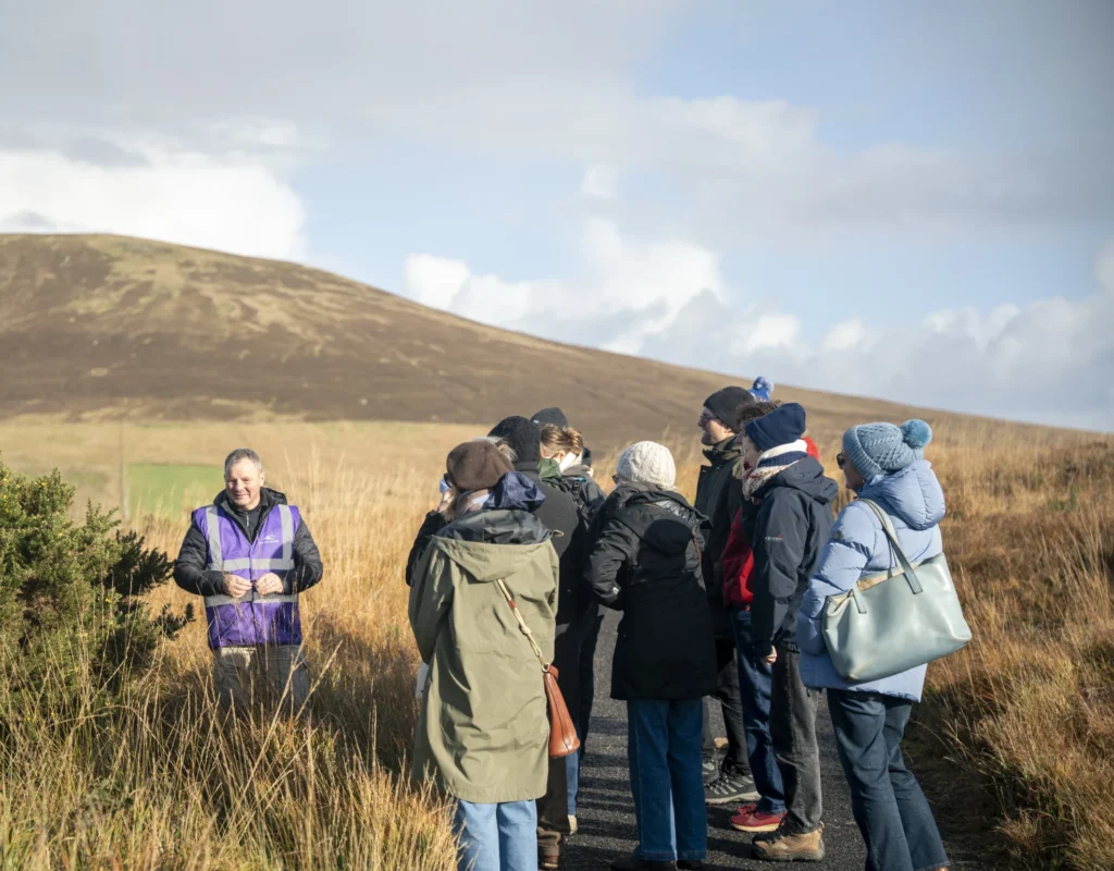 people enjoying a guided walk in Ballycroy Visitor Centre