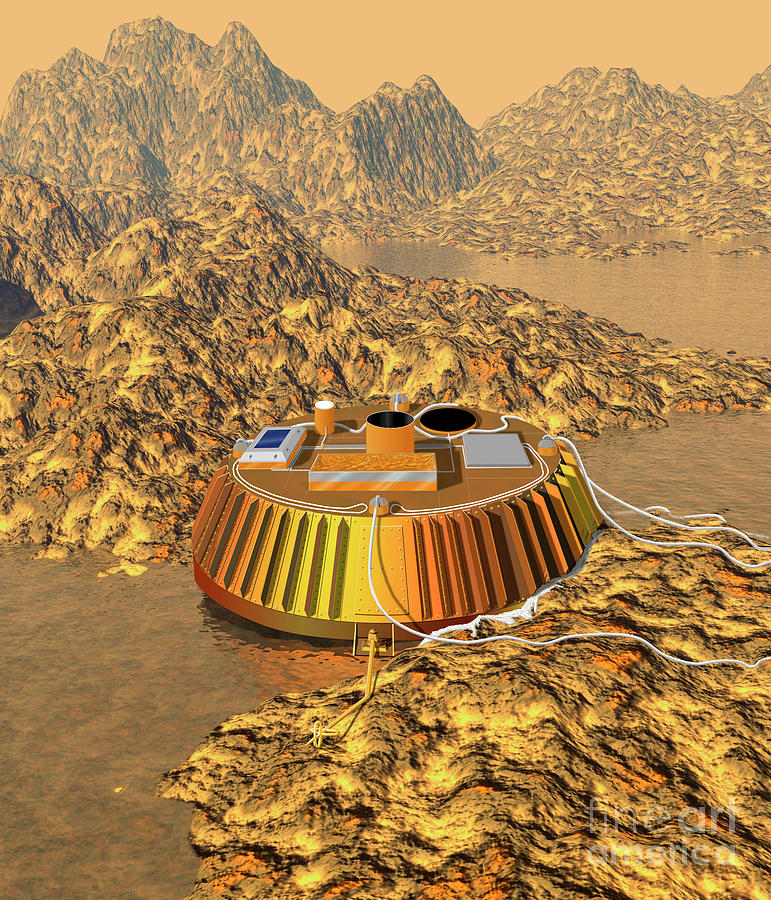 Huygens probe on Titan, one of Saturn's moons