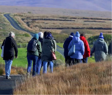 people walking in Mayo