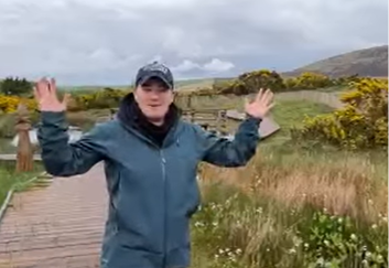 woman doing guided walk